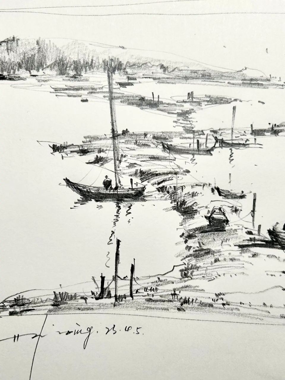 风景铅笔速写～画画人的快乐,如此简单 清明,加班工作,烦躁…… 然后