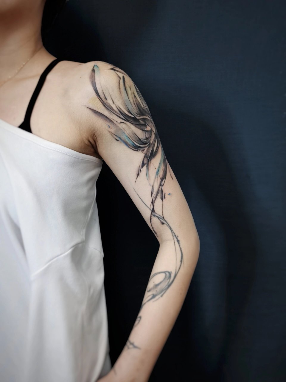 成都纹身# #水墨纹身# #纹身# #纹身疤痕遮盖# #纹身遮盖