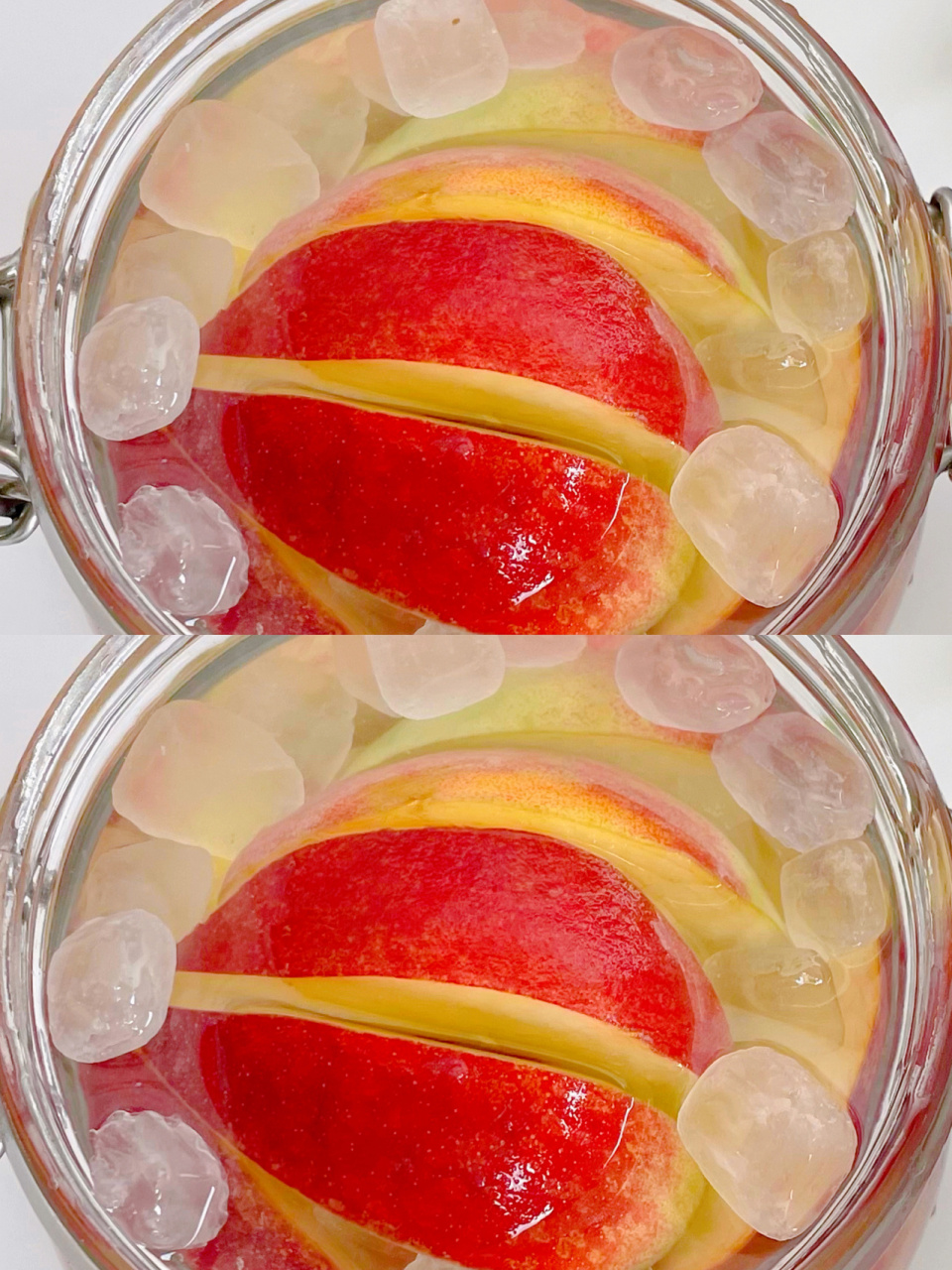 今天给集美们分享一款适合女生喝的果酒～自制桃子酒96粉粉嫩嫩的