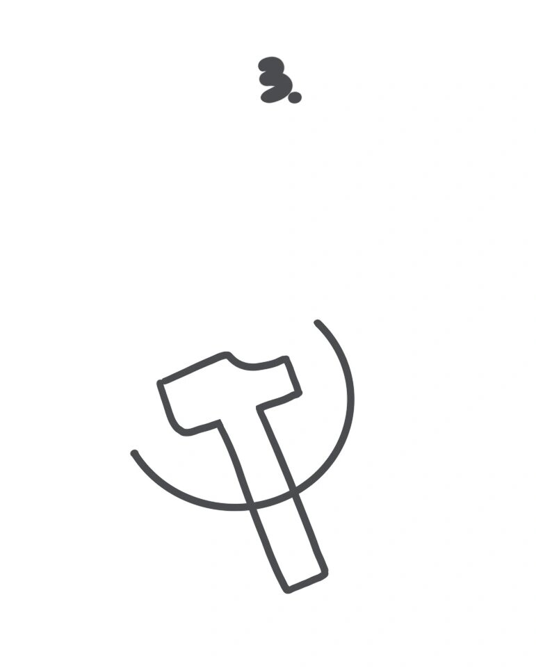 95手绘教程|如何画党徽?