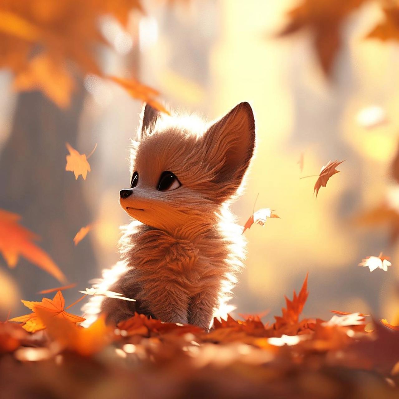 你们有没有超级可爱的小狐狸头像啊?而且,这个表情也很适合秋天呢!