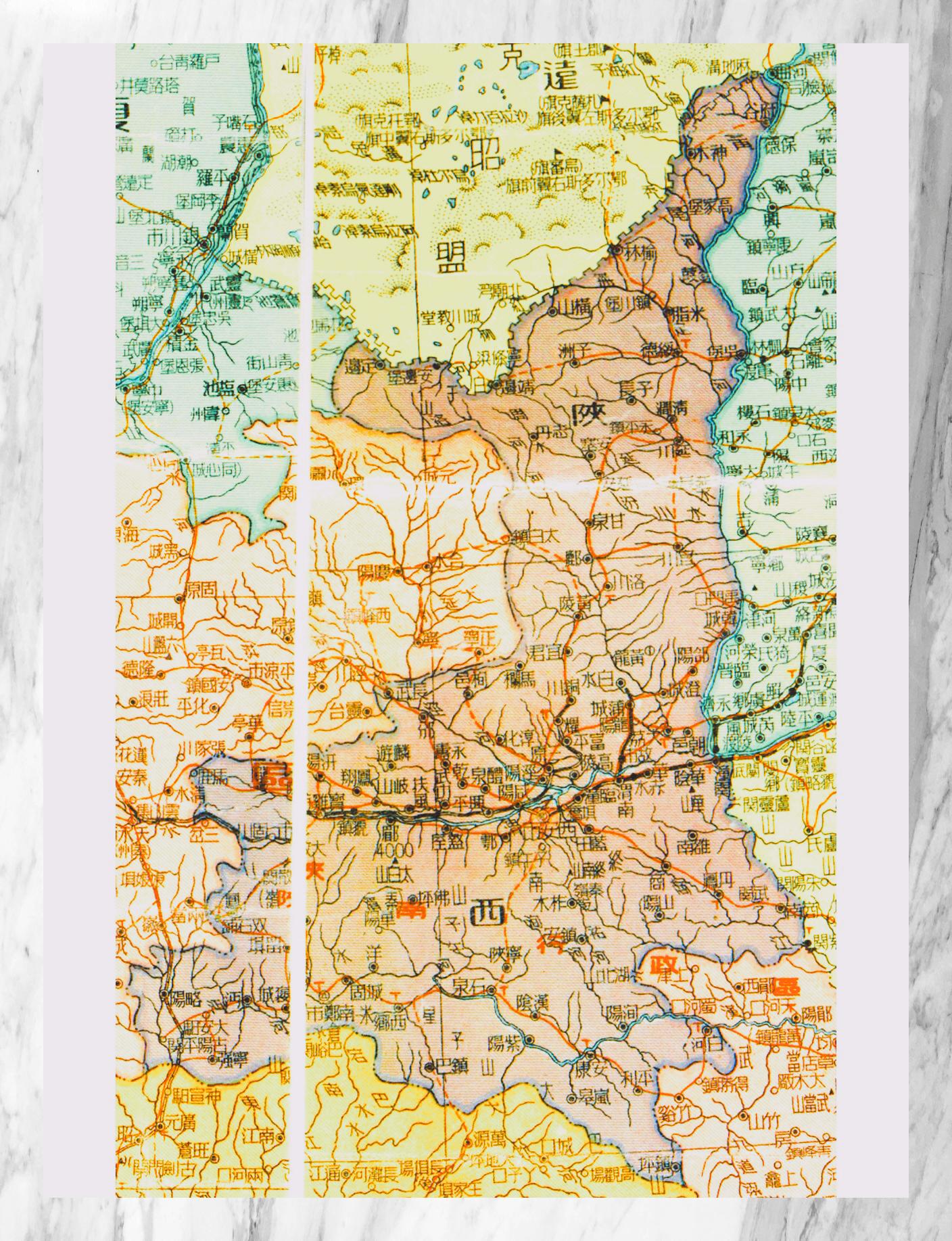 1950年的陕西地图