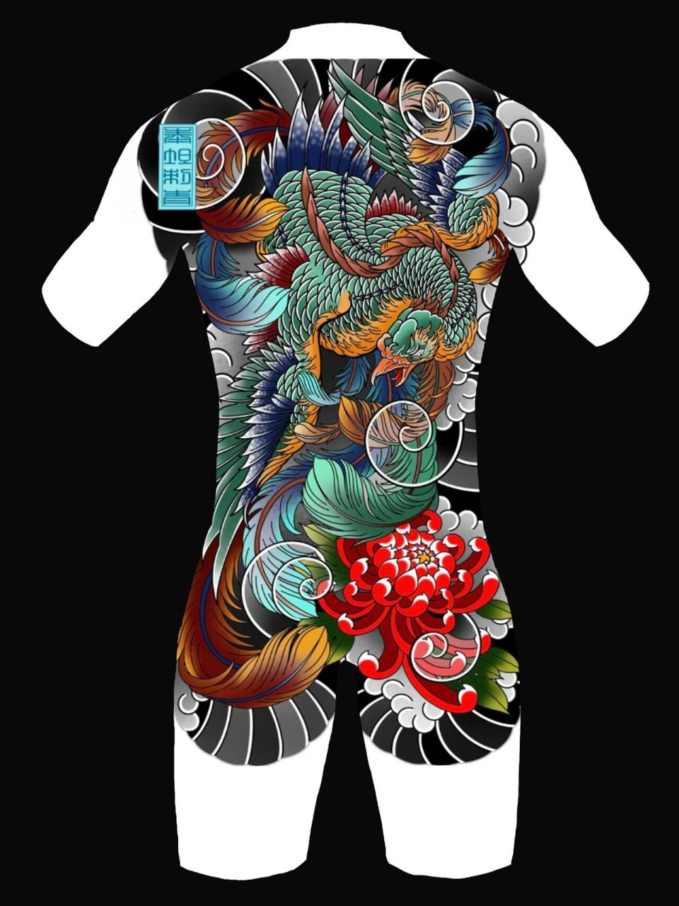 老传统满背纹身效果图(十一) 日式老传统满背纹身手稿