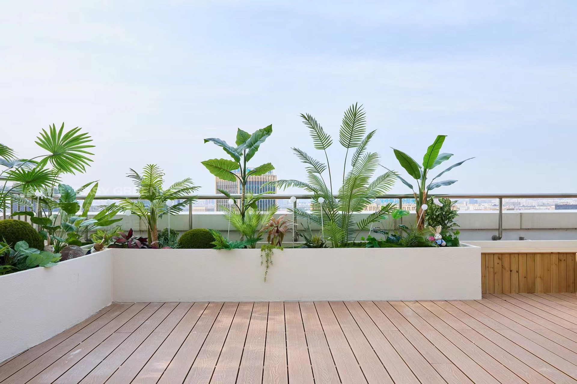 室外露台花槽景观案例分享