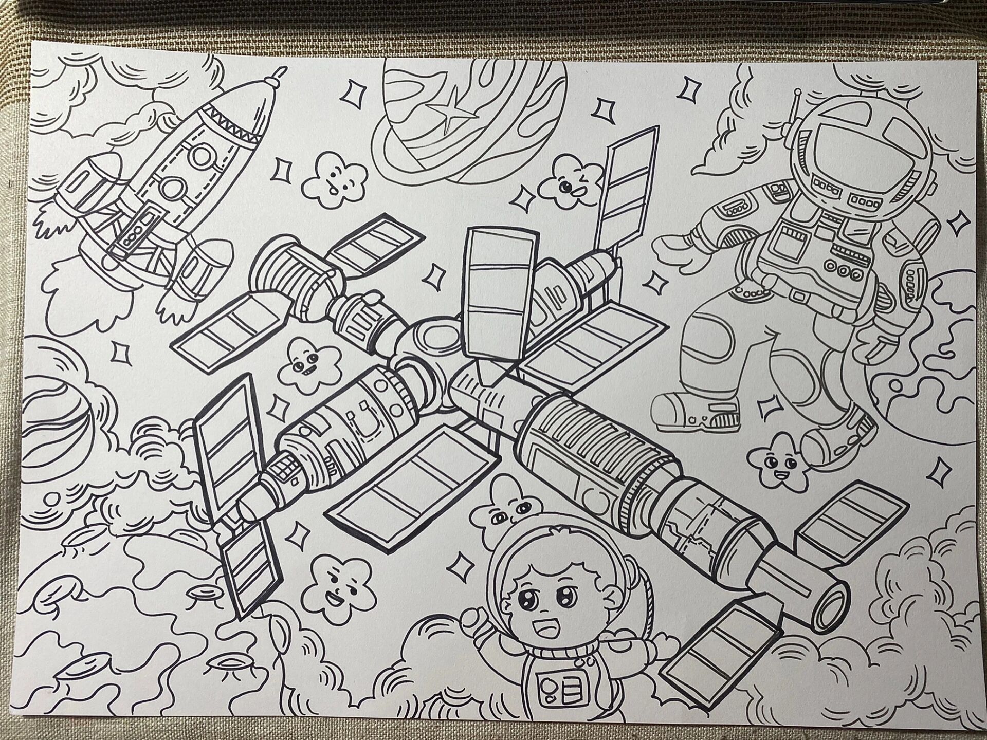超惊艳的太空空间站主题画