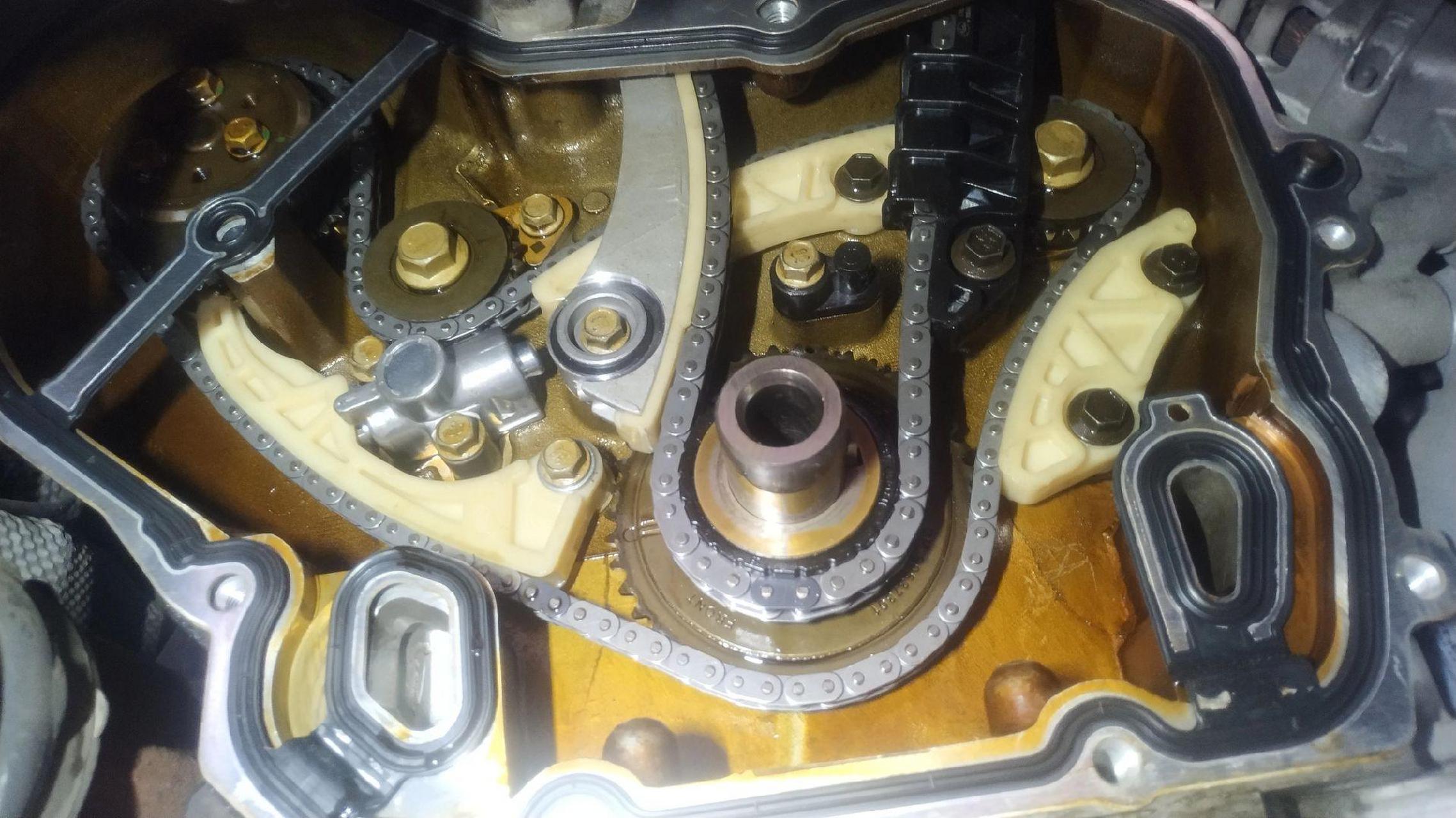 别克君越laf更换正时链条,平衡轴链条君越