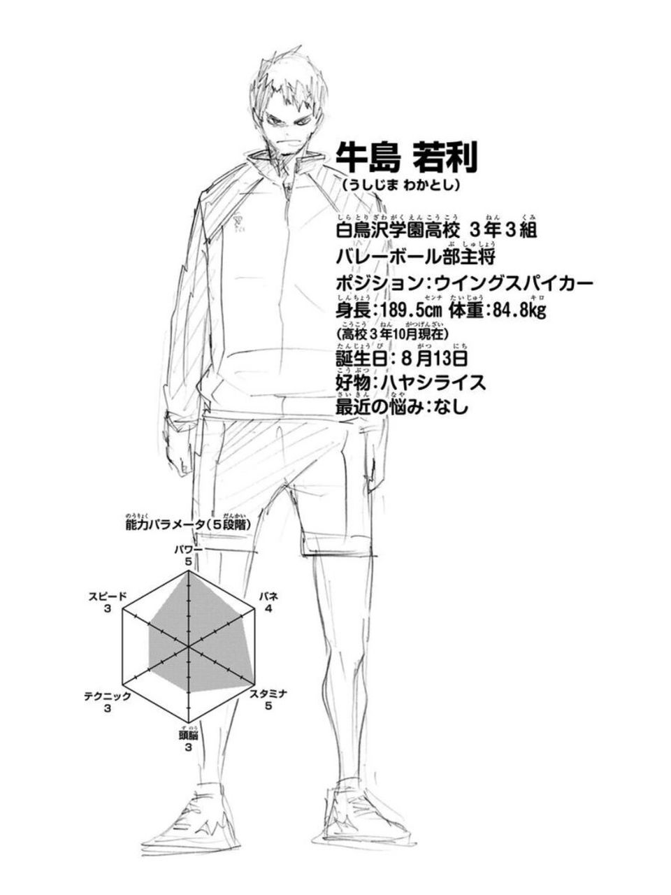 白鸟泽学院排球部人物设定图丨日文版