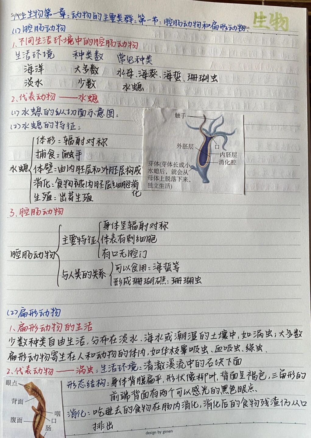 八上人教版生物第一章第一节笔记!