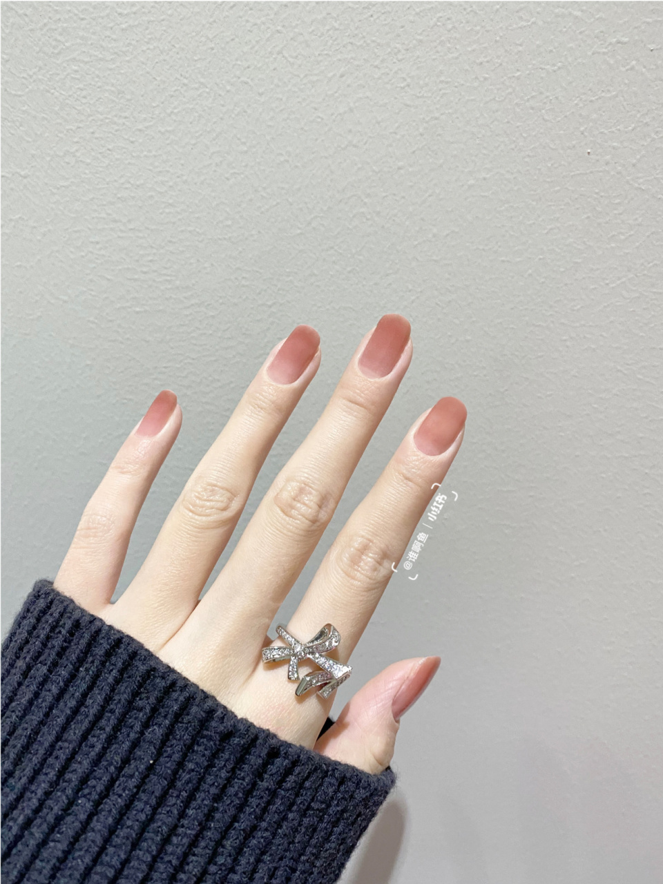 99粉色美甲02温柔少女雾面蜜桃粉渐变美甲 99指甲油:colorrose