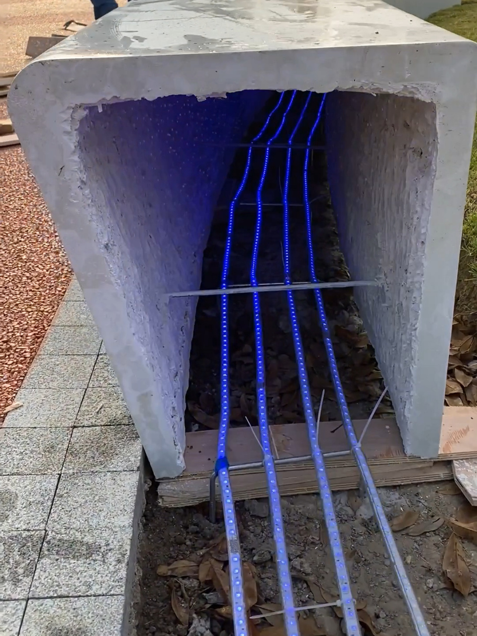 透光混凝土艺术坐凳安装生产制作视频 阿尔博艺术混凝土坐凳安装生产