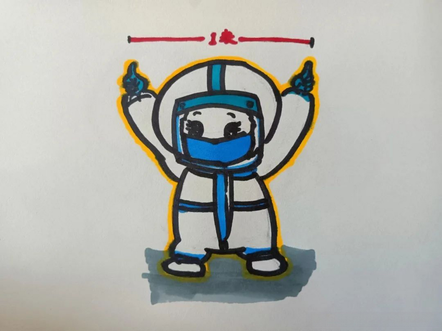 【锡市一对夫妻创作的抗疫主题字画,你一定要看】 #众志成城抗疫必胜