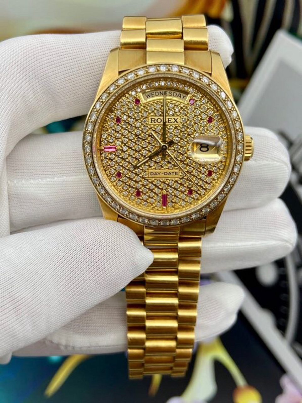 劳力士日历18238 完美升级 9215劳力士日历18238 完美升级 后钻