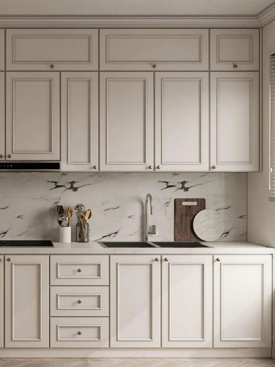 不怪它被人一眼相中!法式奶油系橱柜yyds 全屋定制 / 法式橱柜 一见钟