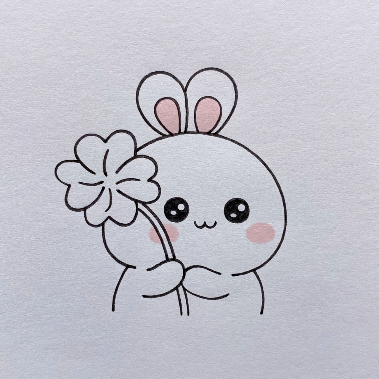 小兔子简笔画可爱型图片