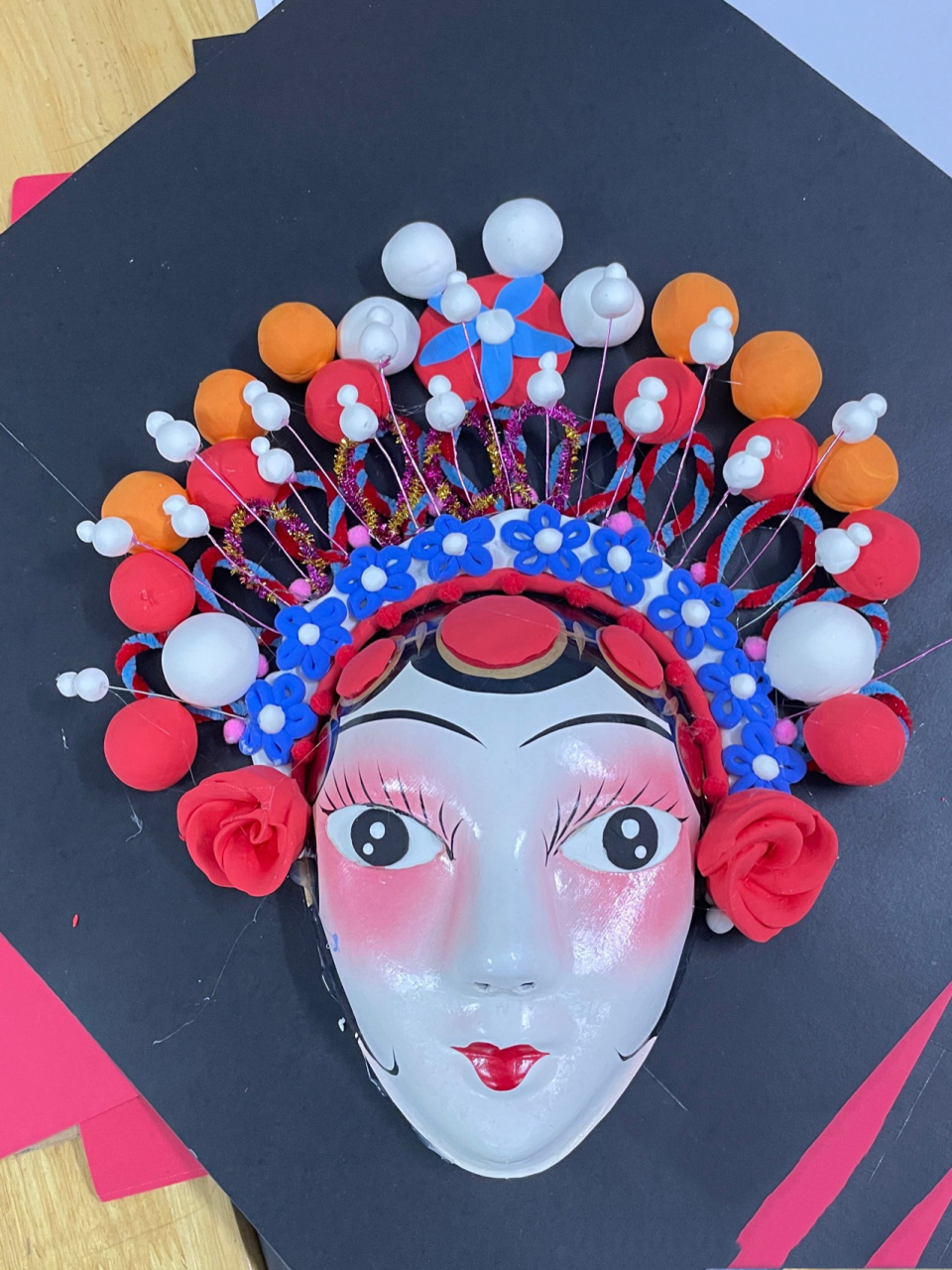 幼儿园中国风环创 京剧脸谱环境背景墙装饰