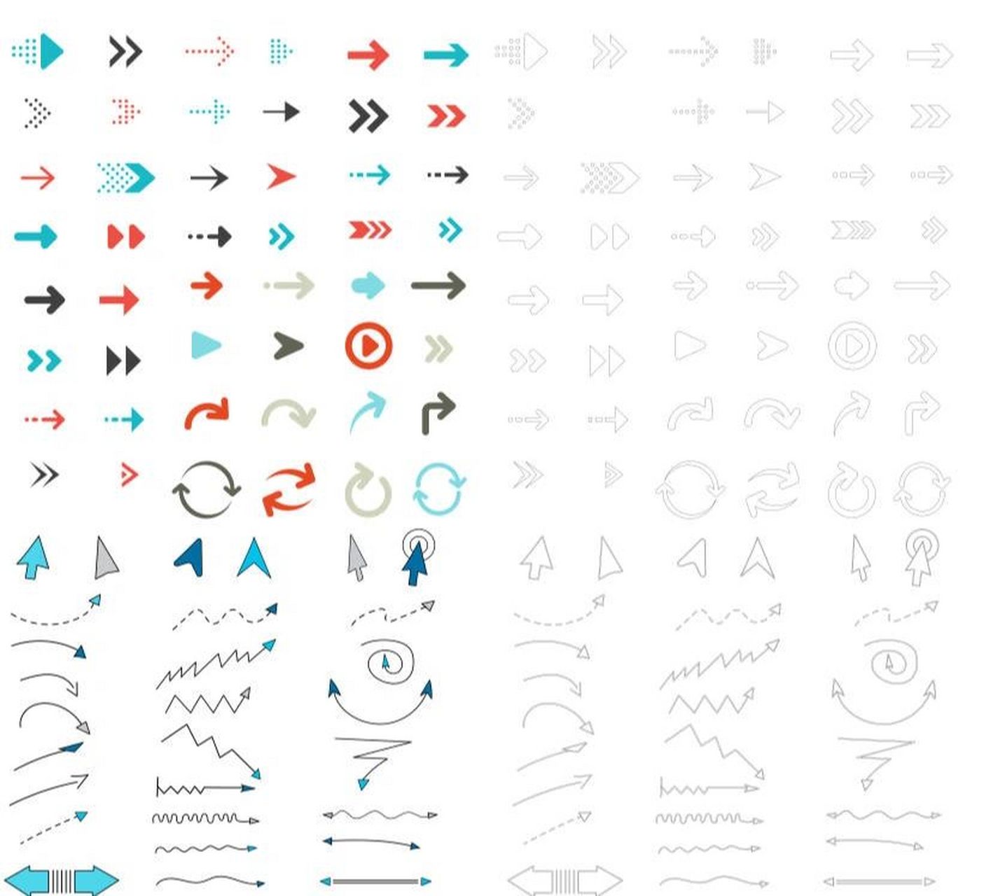 分析图素材‖符号 箭头 ps跟ai的格式都有 需要的宝子可以私我噢