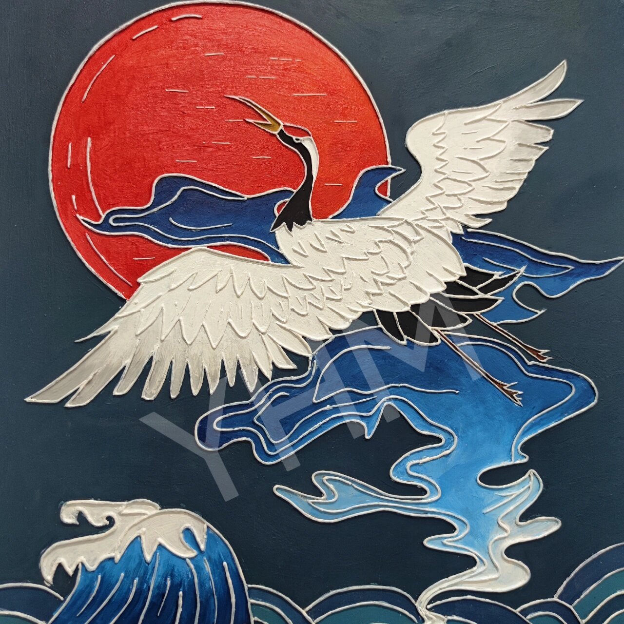 沥粉画临摹 #沥粉贴金#  ##沥粉画