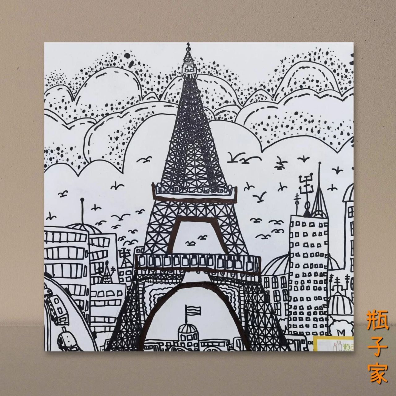 【埃菲尔铁塔】—写生线描