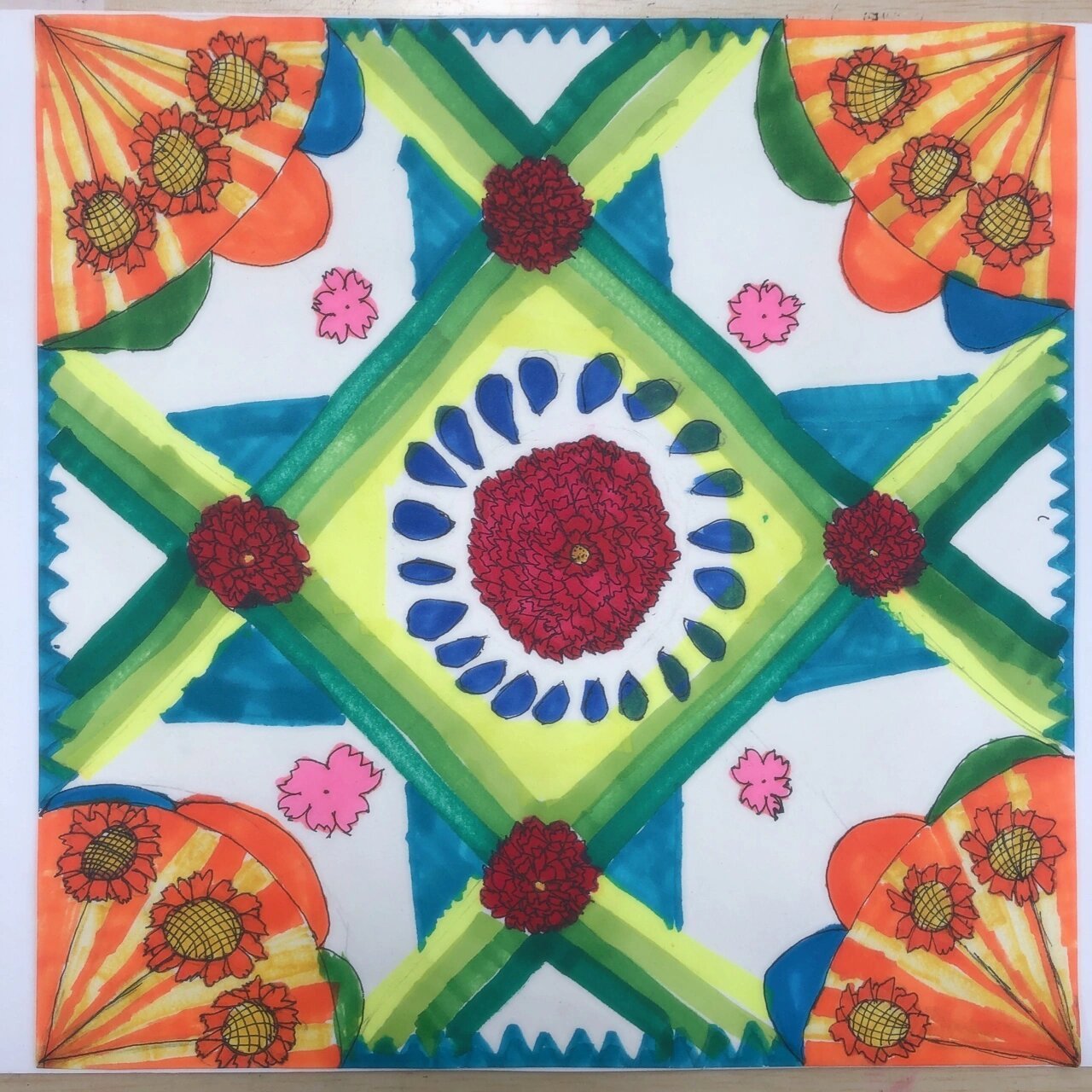 美丽的纹样 正方形里美丽的纹样图案设计