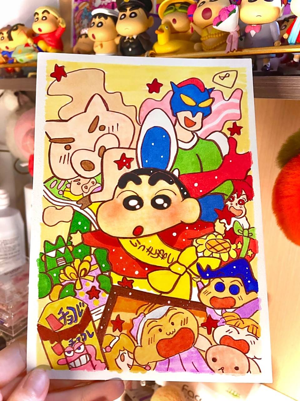 蜡笔小新 手绘插画 附步骤图 零基础学画画          谢谢你的喜欢