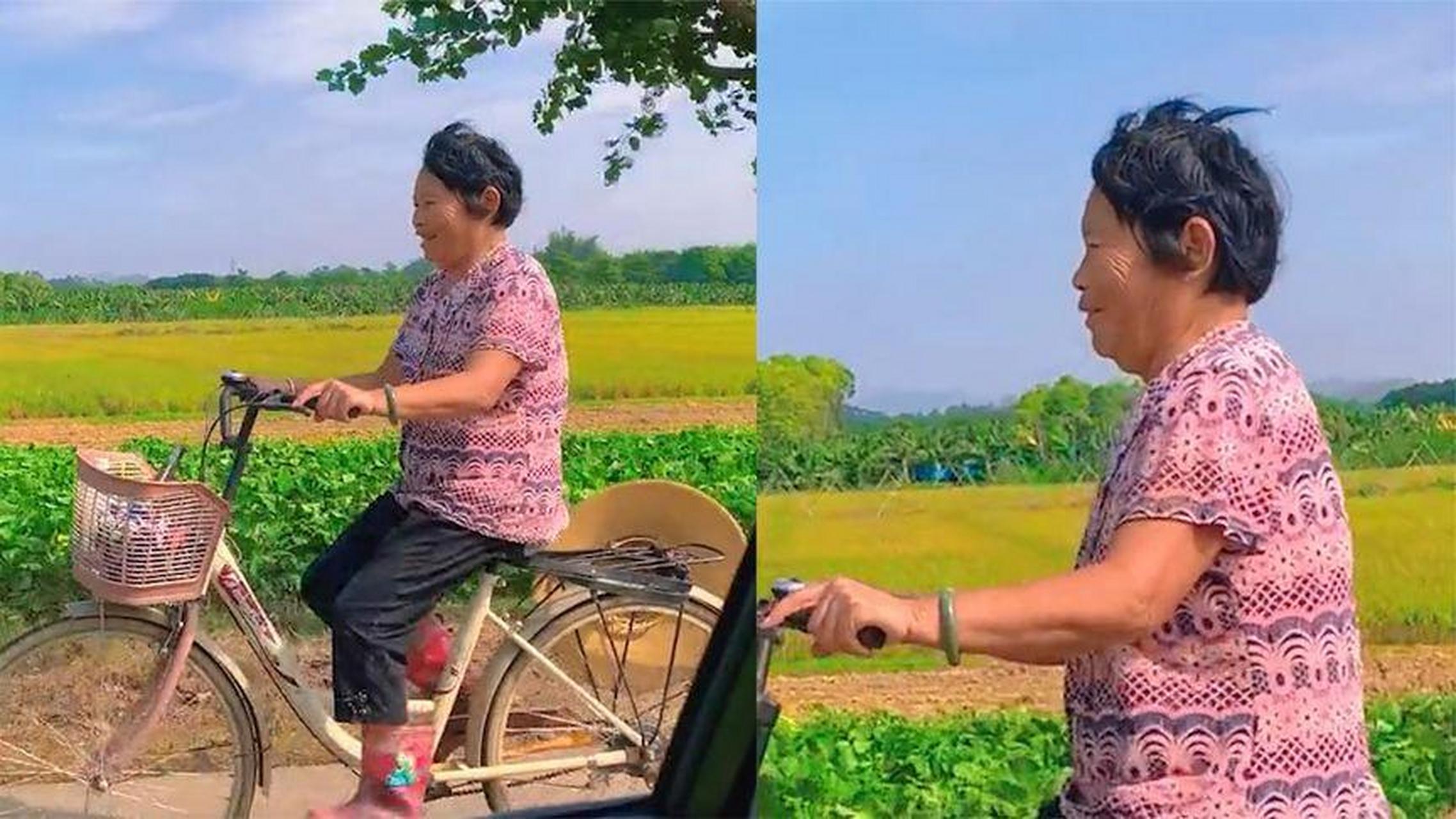 【小伙回乡偶遇妈妈并车同行,骑车画面宛如波妞,母子对话让人泪目】11