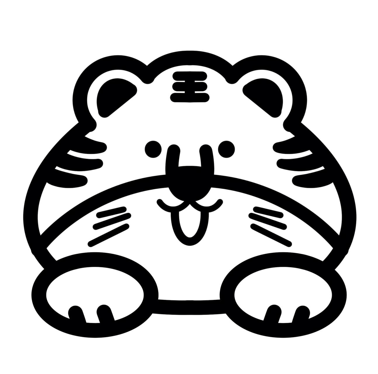 一起简笔画 卡通老虎简笔画  是可爱的小老虎 简笔画教程来啦!