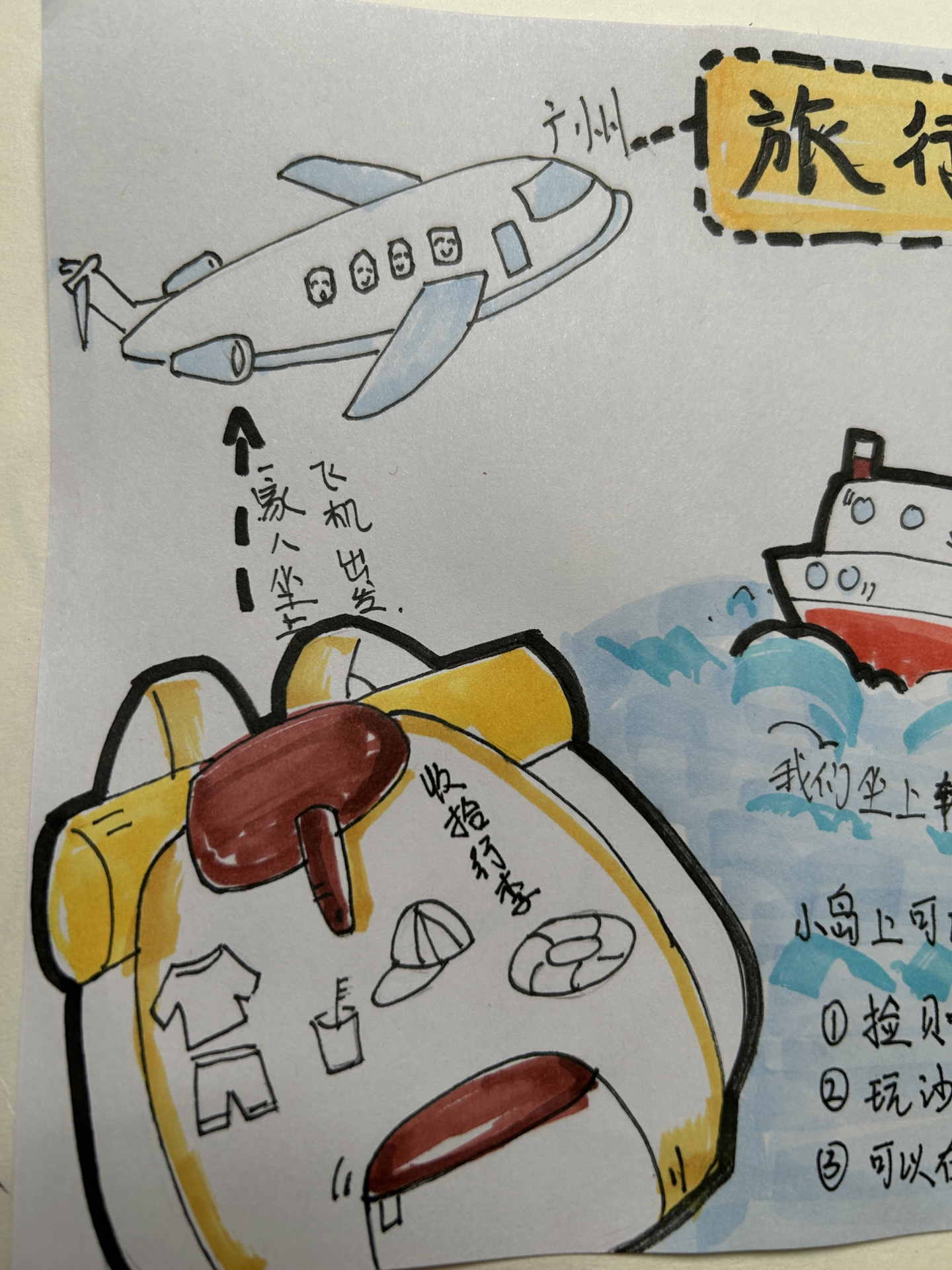 幼儿园手抄报之旅行计划