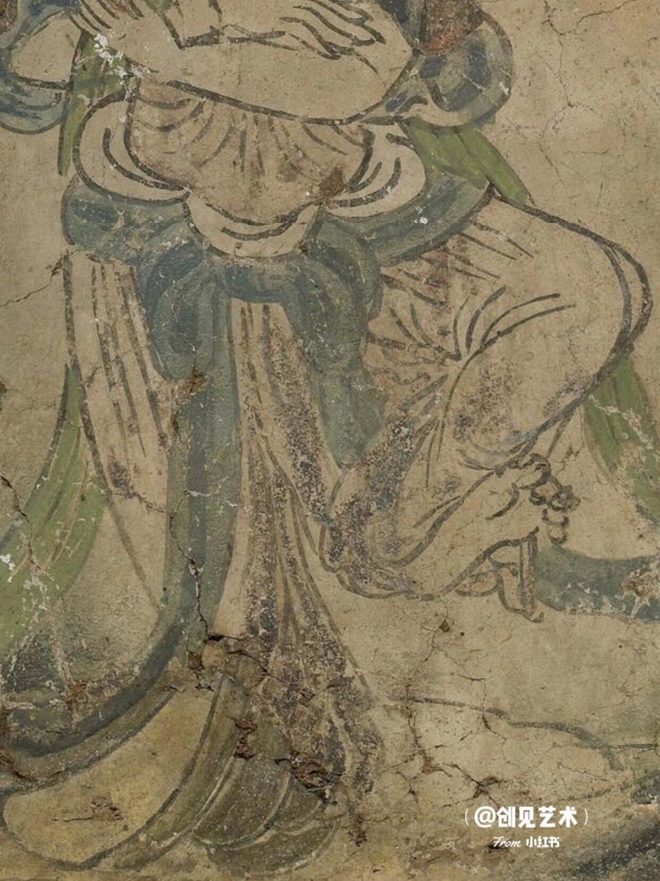 壁画|五代十国—温县慈胜寺(二) #画画# #艺术# #壁画# #传统文化