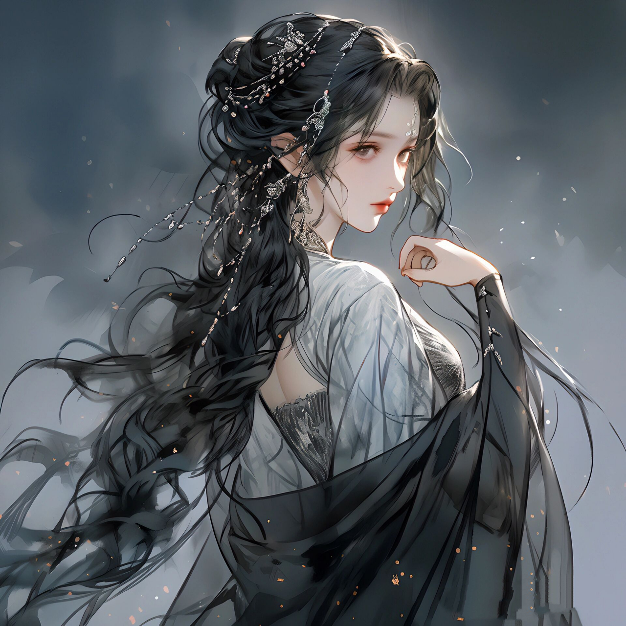 ▏古风女生头像 黑色,也许很多人认为代表冷酷, 其实在我看来,黑色是