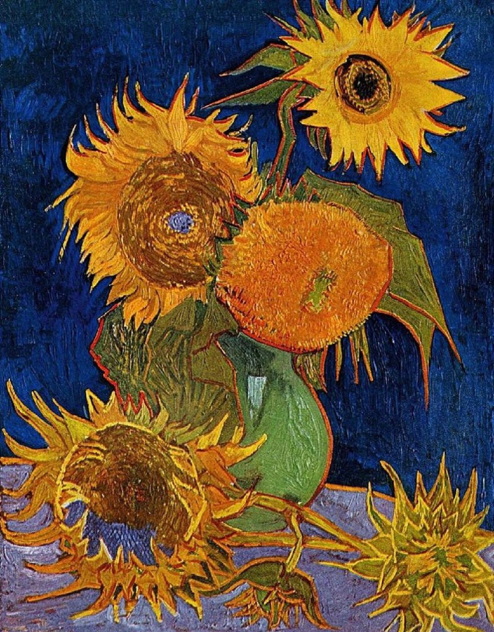 梵高 《向日葵》(法语:les tournesols;荷兰语:zonnebloemen;英语
