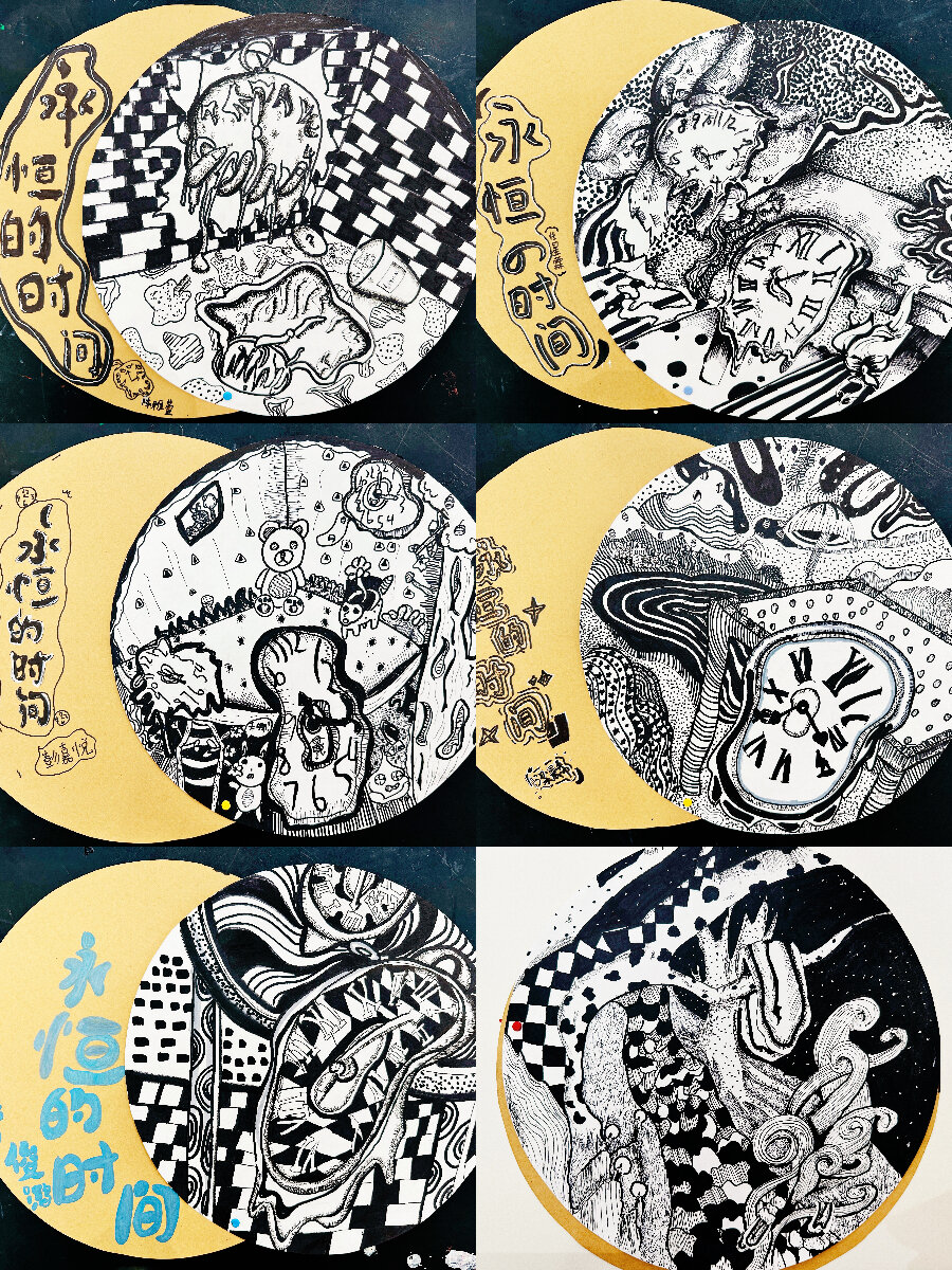 创意美术《永恒的时间》黑洞里的时间不静止