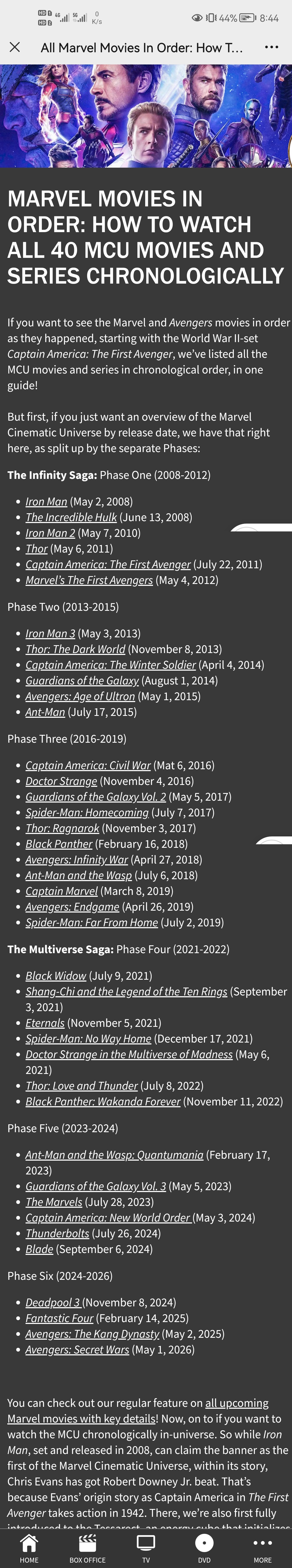 漫威电影宇宙40部电影时间线大全,都在下面这张图里了.