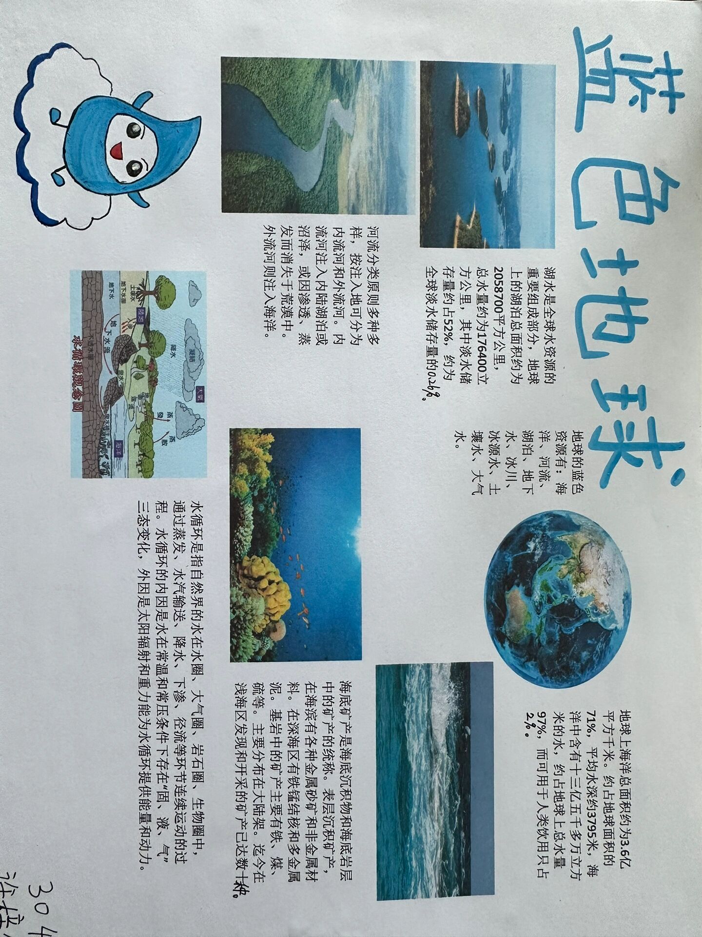 三年级地球海报