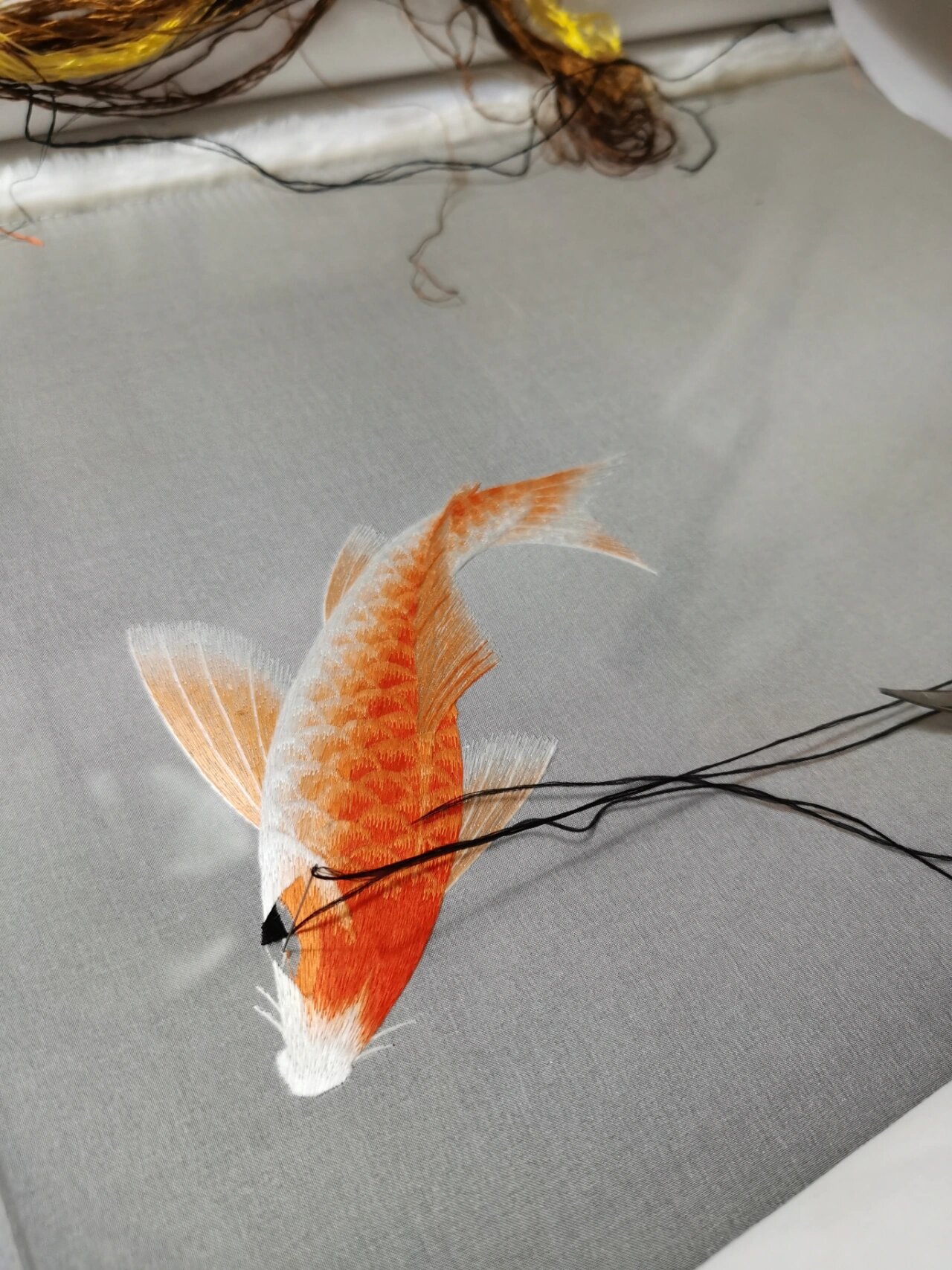 传统蜀绣—鲤鱼