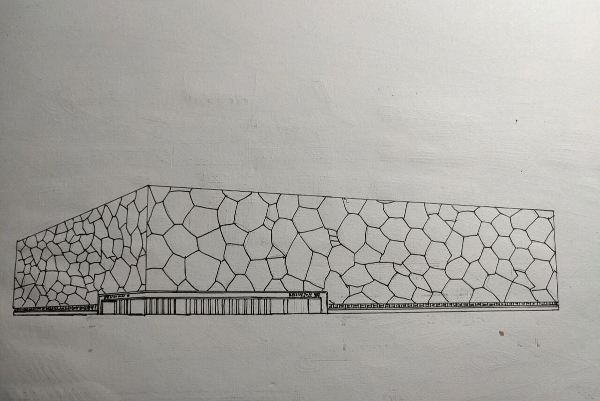 冬奥建筑绘画之水立方