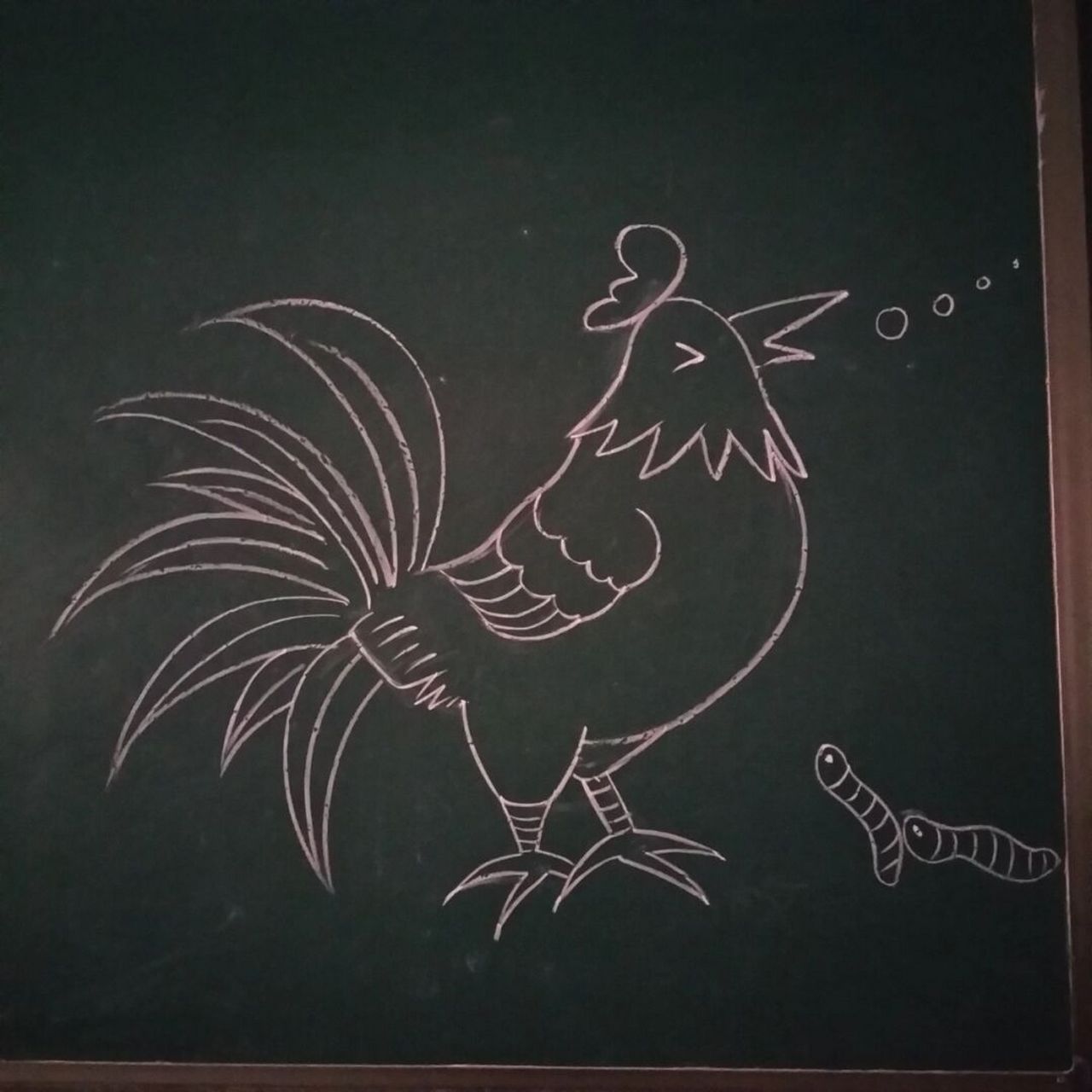 简笔画# #黑板画# #美术老师# #粉笔画# #画画打卡# #画画# #画画的