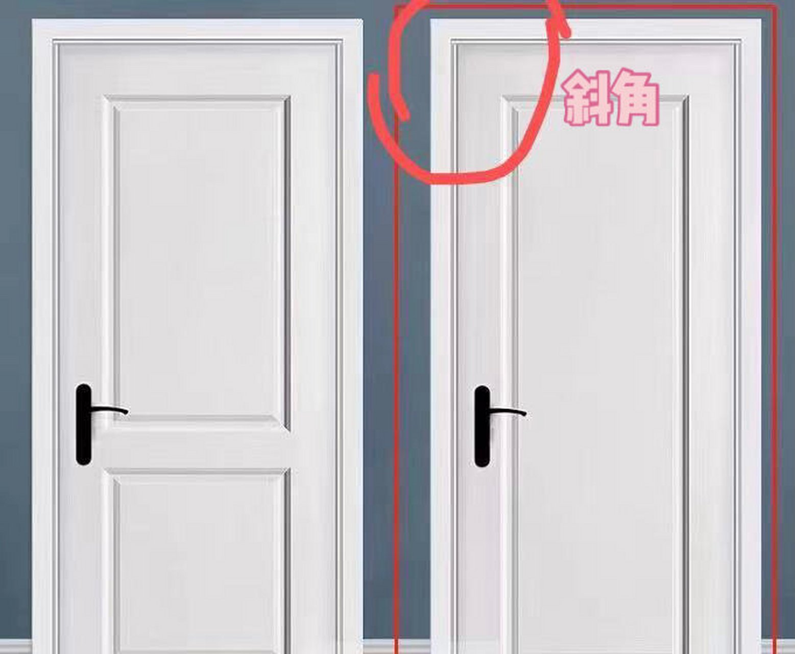 装修科普贴:门套的直角/斜角🚪🚪 当项目经理问我:木门想安装直角