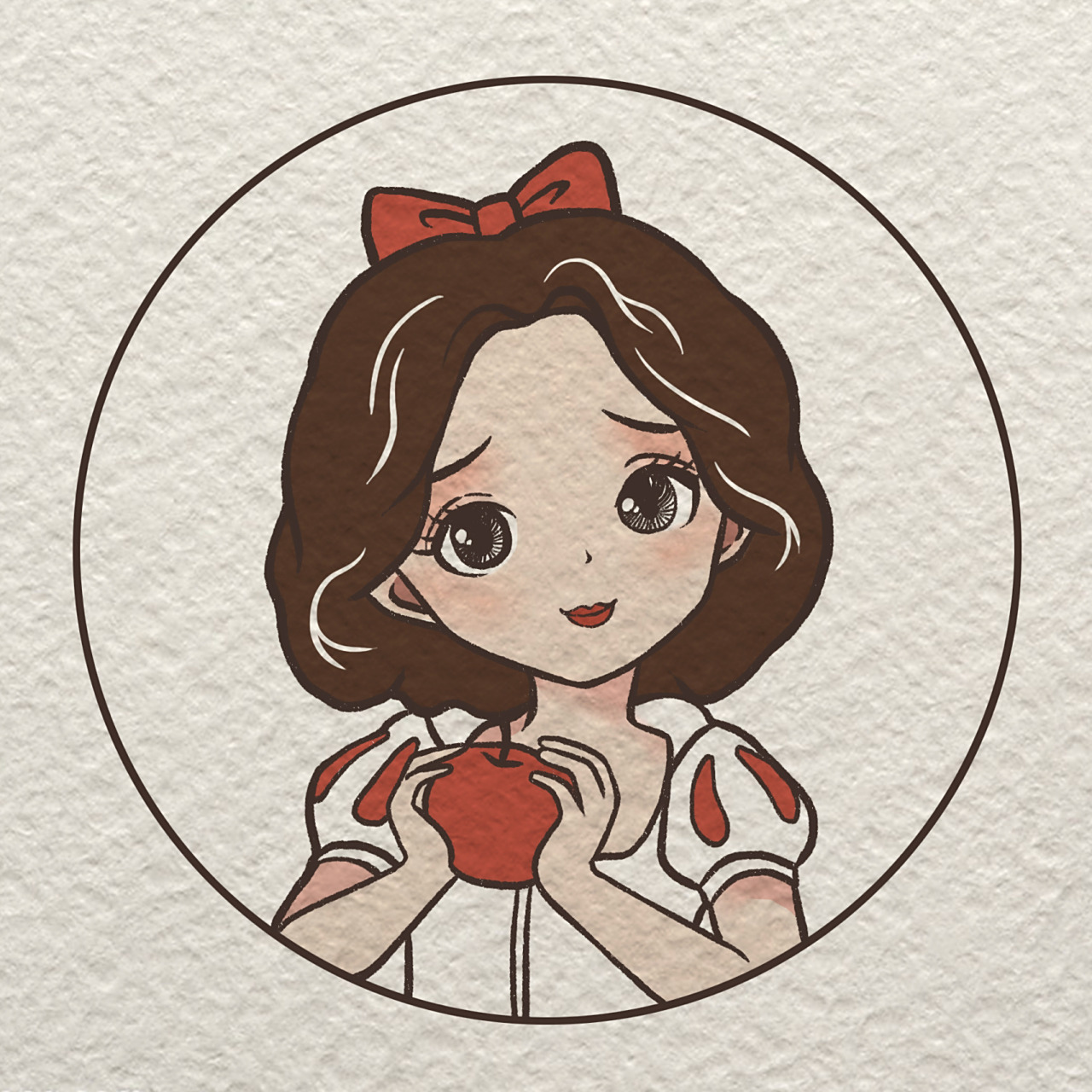 白雪公主简笔画【人物简笔画】 93又是迪士尼系列哦,打算及其所有