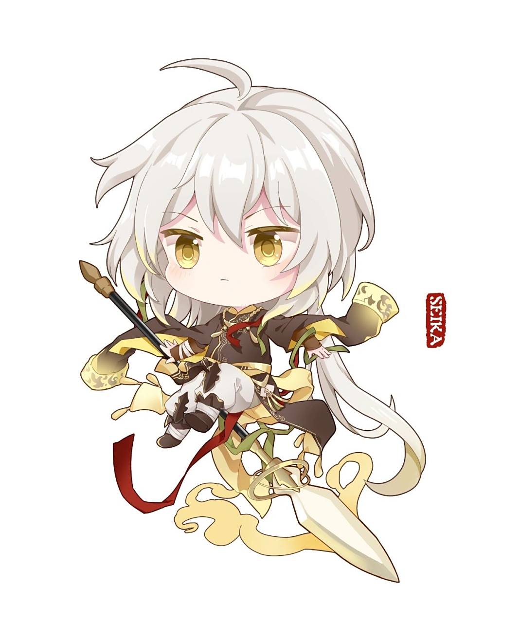 绘画q版食物语同人古风可爱头像 之前画的四个食物语的q版同人头像