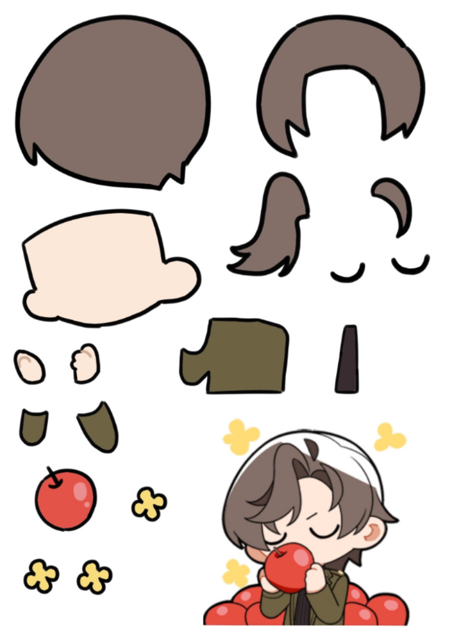 未定全员不织布图纸 一些被遮挡的地方画的比较生草(17 07︿ 06