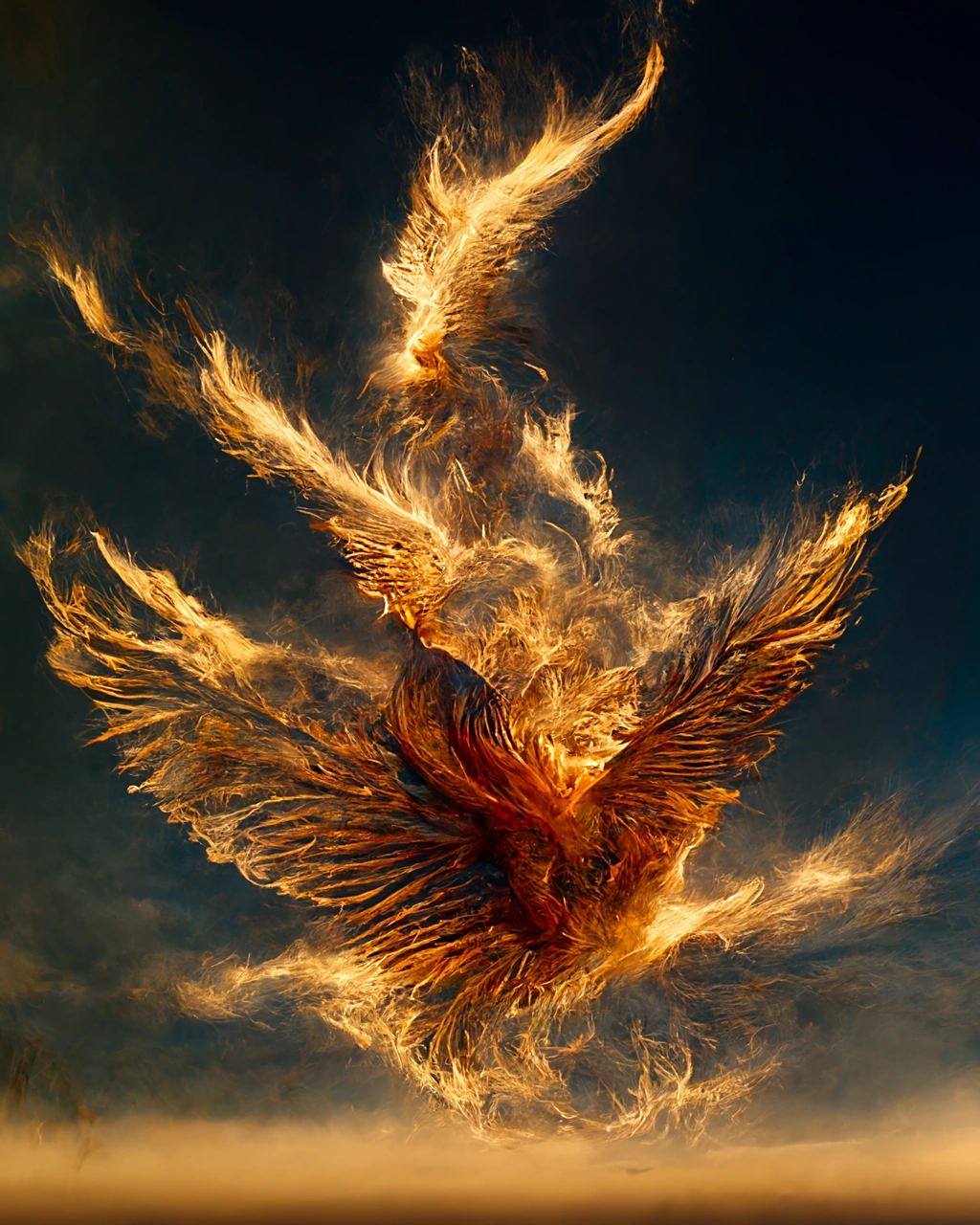 ai绘画|凤凰涅槃 浴火重生 凤凰涅槃,浴火重生,每五百年,垂死的凤凰