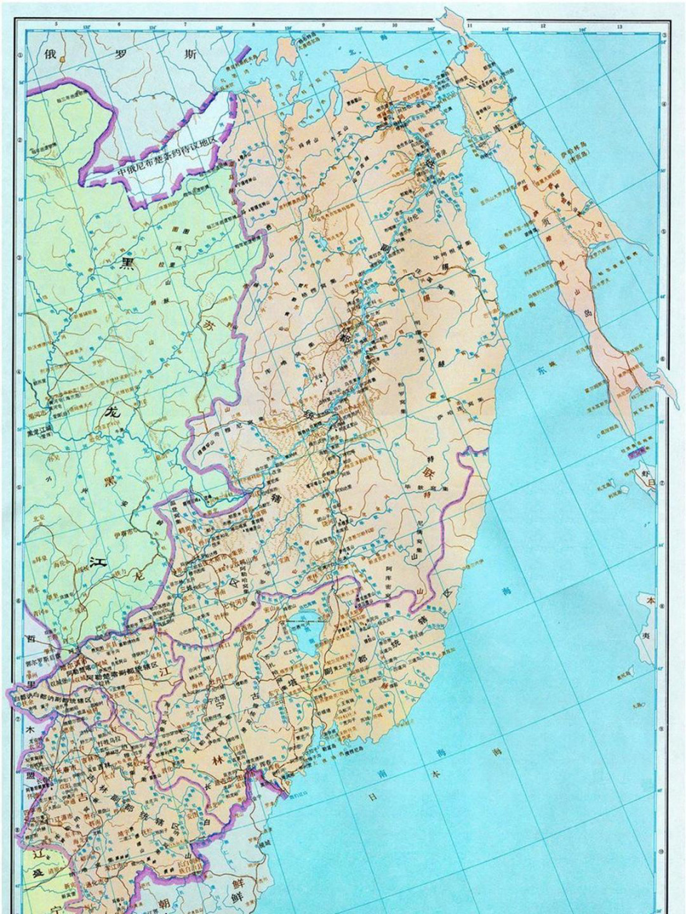 清初的吉林地图 清朝前期的吉林面积为70万平方公里,海岸线长达6000公
