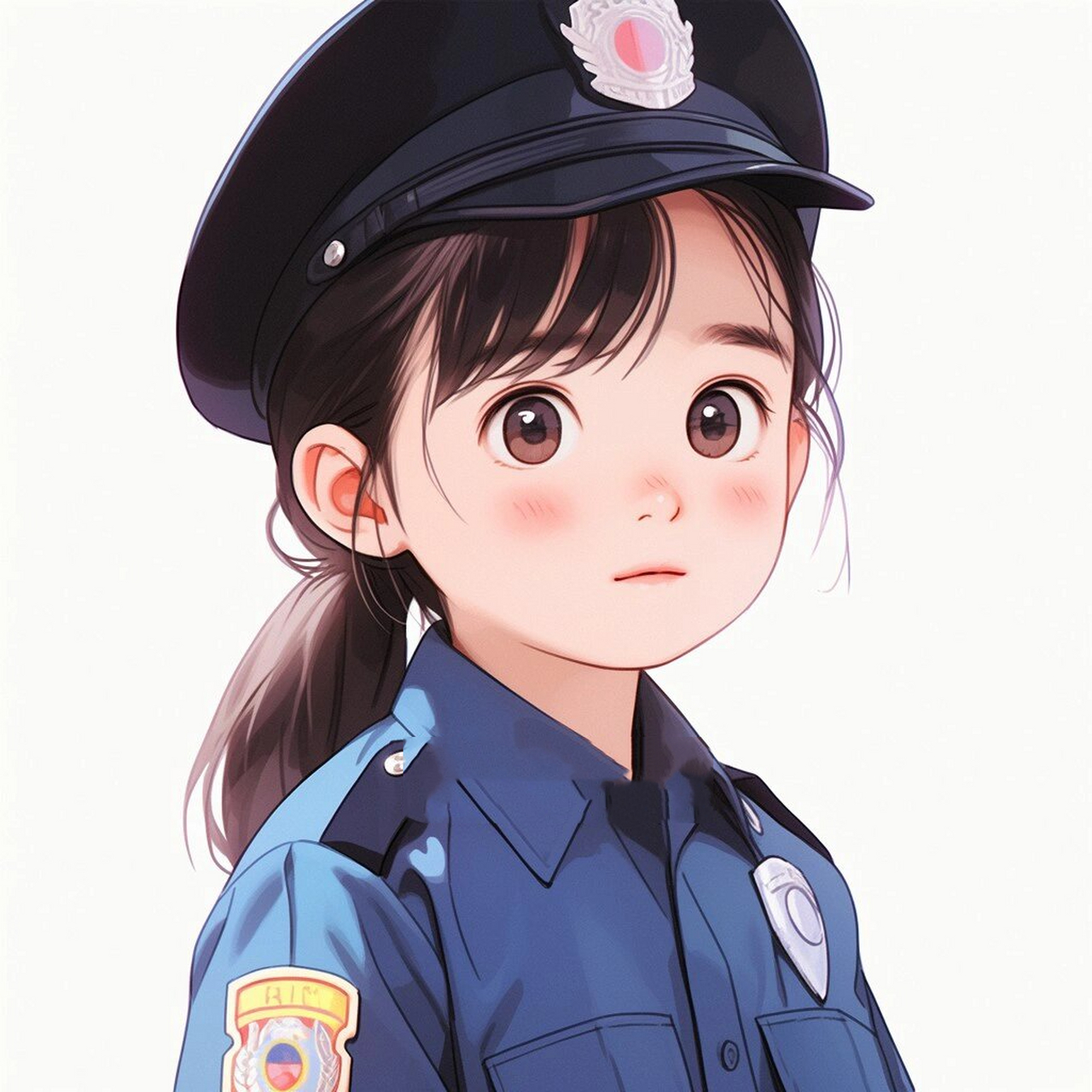midjourney/职业头像/女警 #ai绘画# #插画头像# #头像# #女生头像