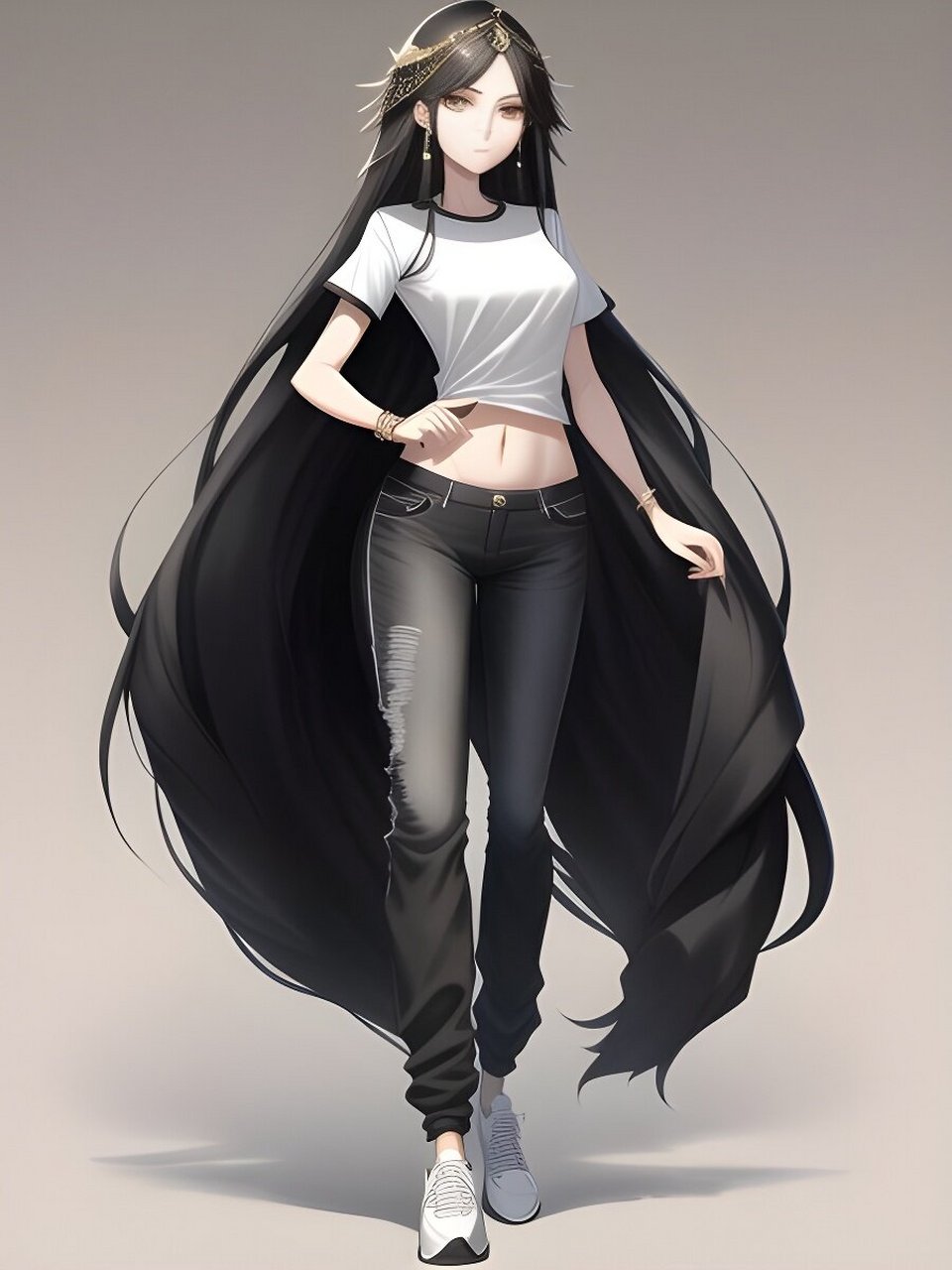 动漫人物,二次元长发少女 | ai绘画