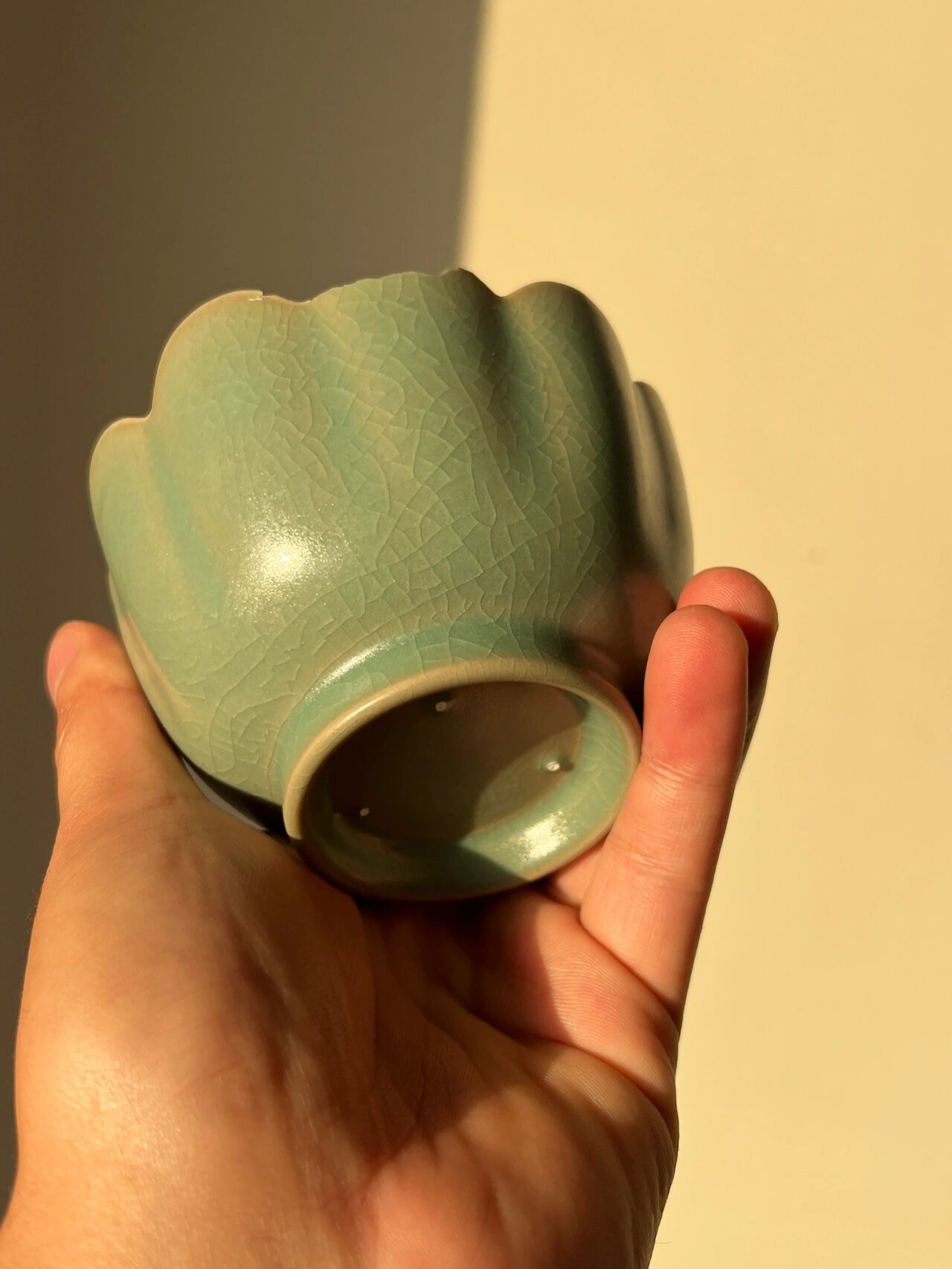 太心碎了,刚好给大家看一下汝窑正宗香灰胎