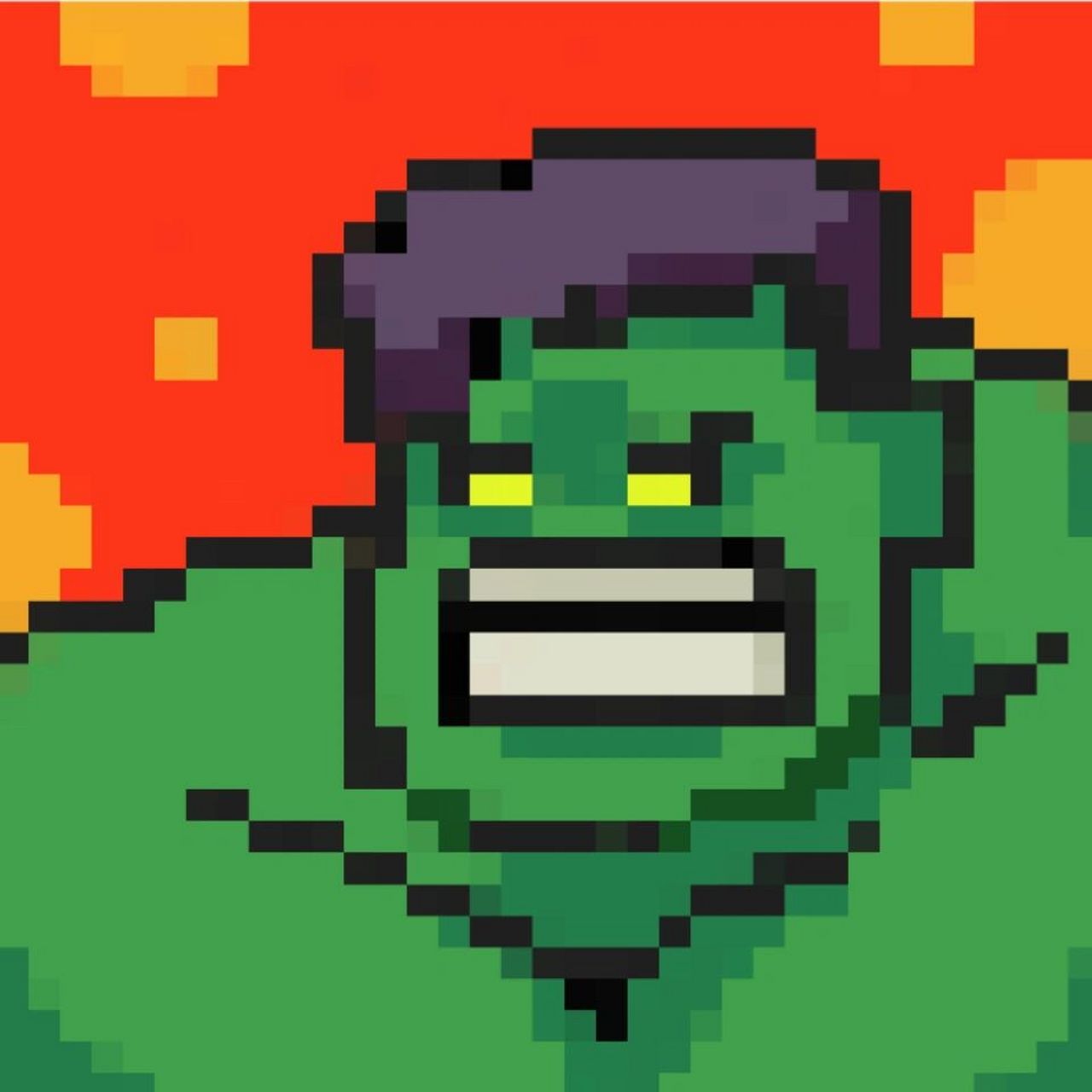 手绘头像# #像素画# #绿巨人##海绵宝宝# #派大星