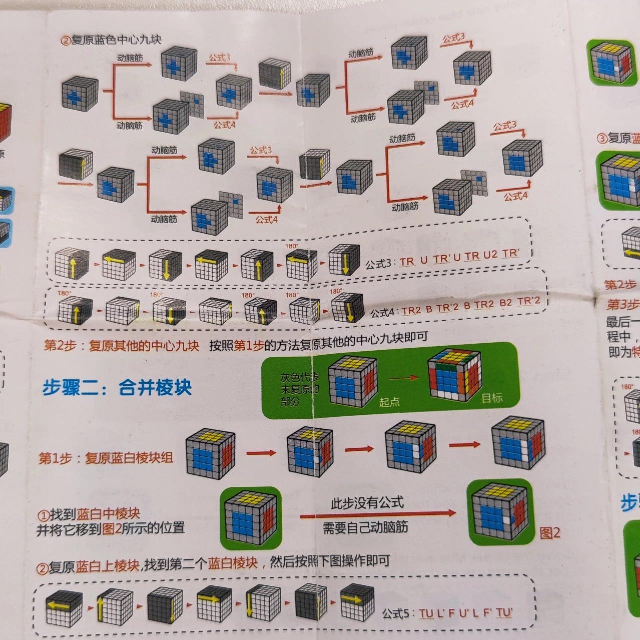 五魔方复原公式图纸图片