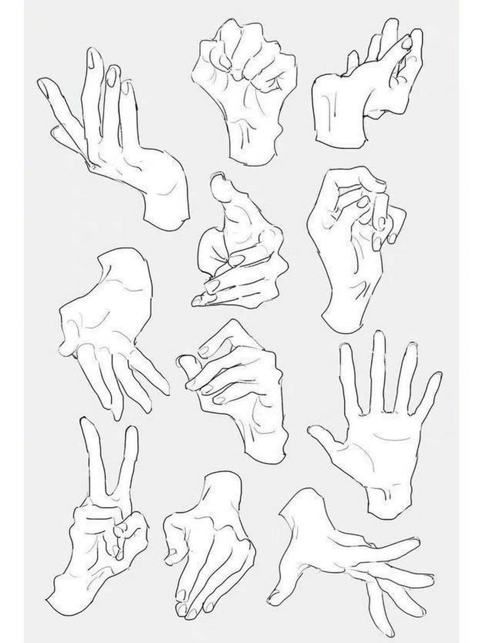 超全面手部姿势绘画参考73收藏备用7215
