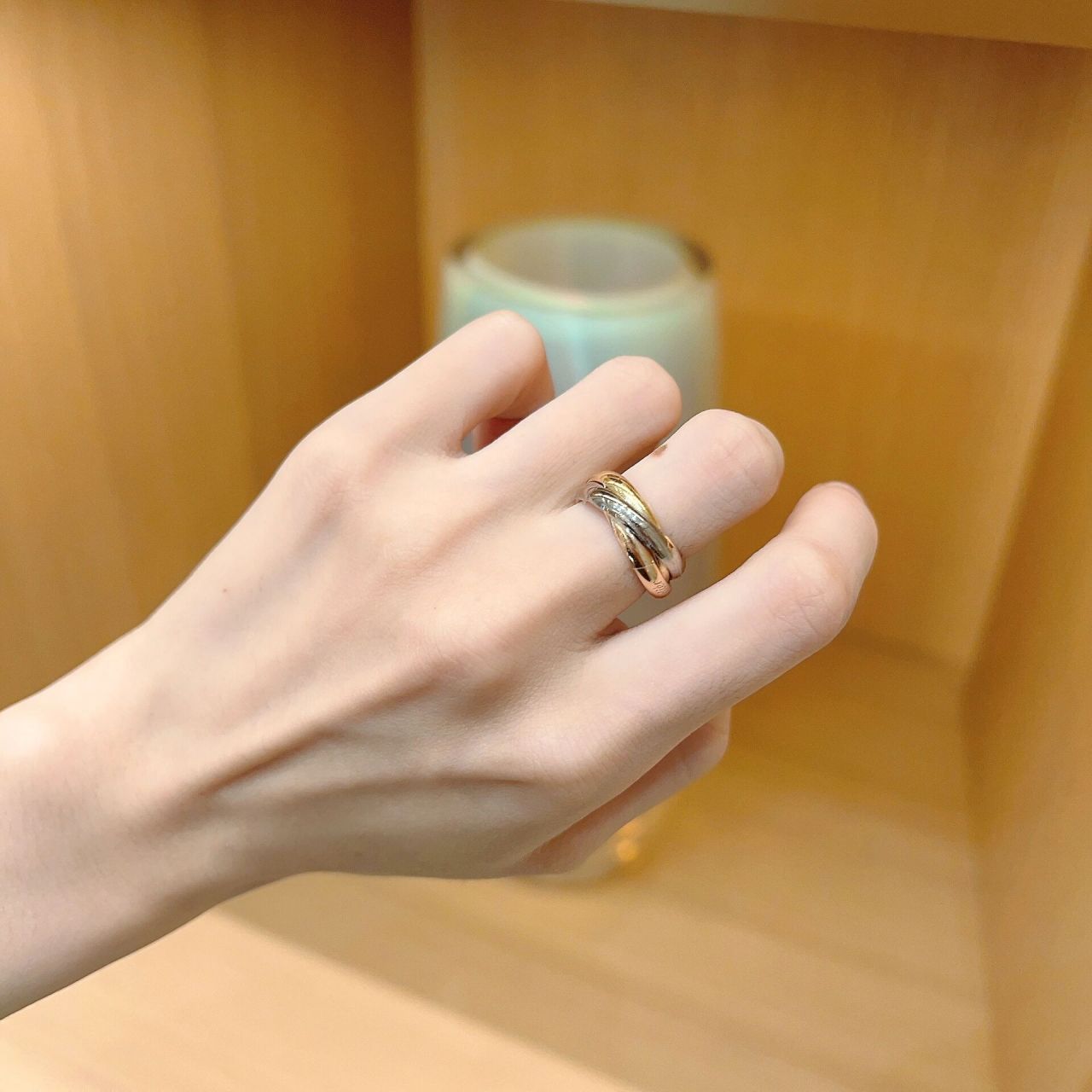 卡地亚trinity系列戒指经典款