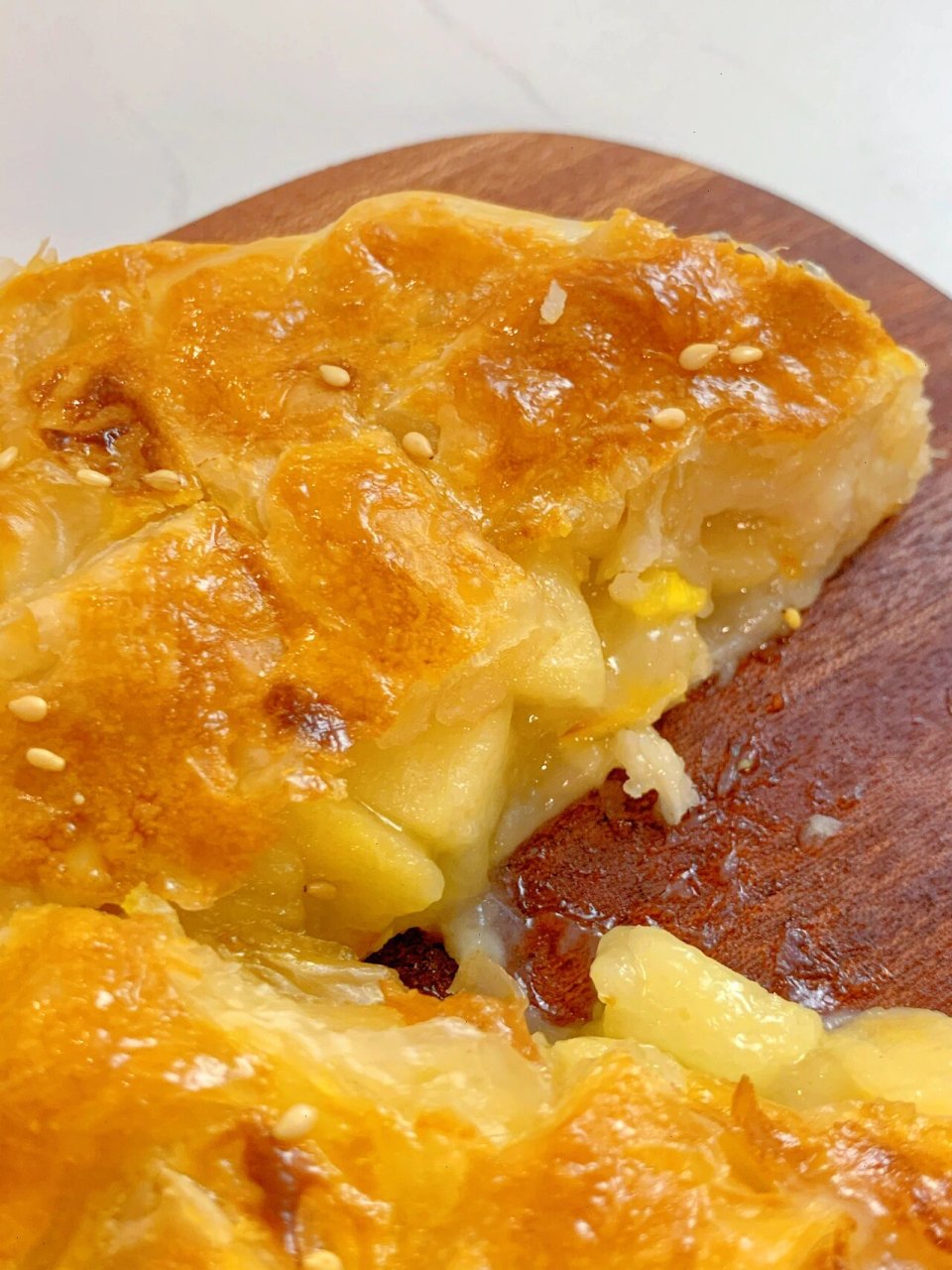 手抓饼版香甜香酥苹果派96 手抓饼做的苹果派太太香啦7515外皮